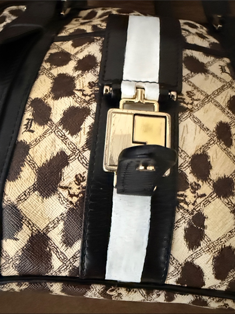RARE L.A.M.B. by Gwen Stefani Leopard Print Shoulder Bag Tote - Picture 8 of 14
